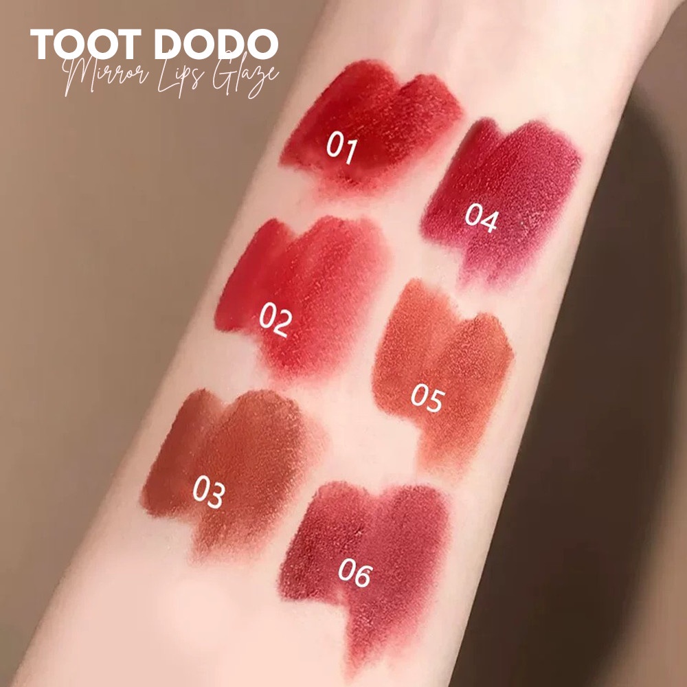 Son kem bóng lâu trôi TOOT DODO Mirror Lip Glaze căng bóng mịn môi (6 Màu)