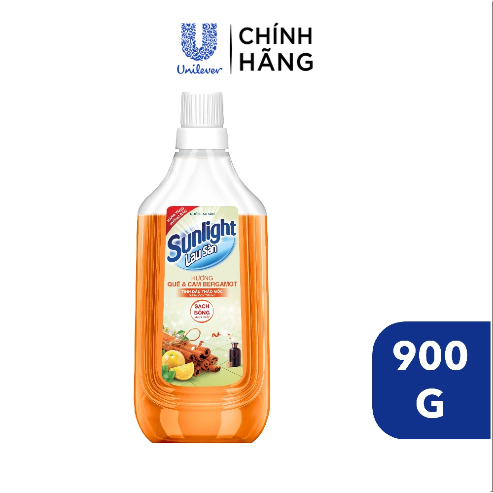 [HC GIFT] - Nước lau sàn Sunlight Tinh dầu thảo mộc Ngăn côn trùng | Chai 900g