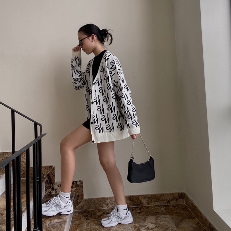 Áo Cardigan oversize unisex , áo khoác len nữ INS