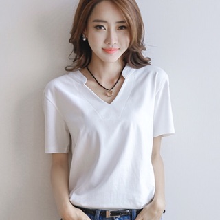 ÁO THUN NỮ CỔ V TRỤ BIGSIZE HÀNG QC