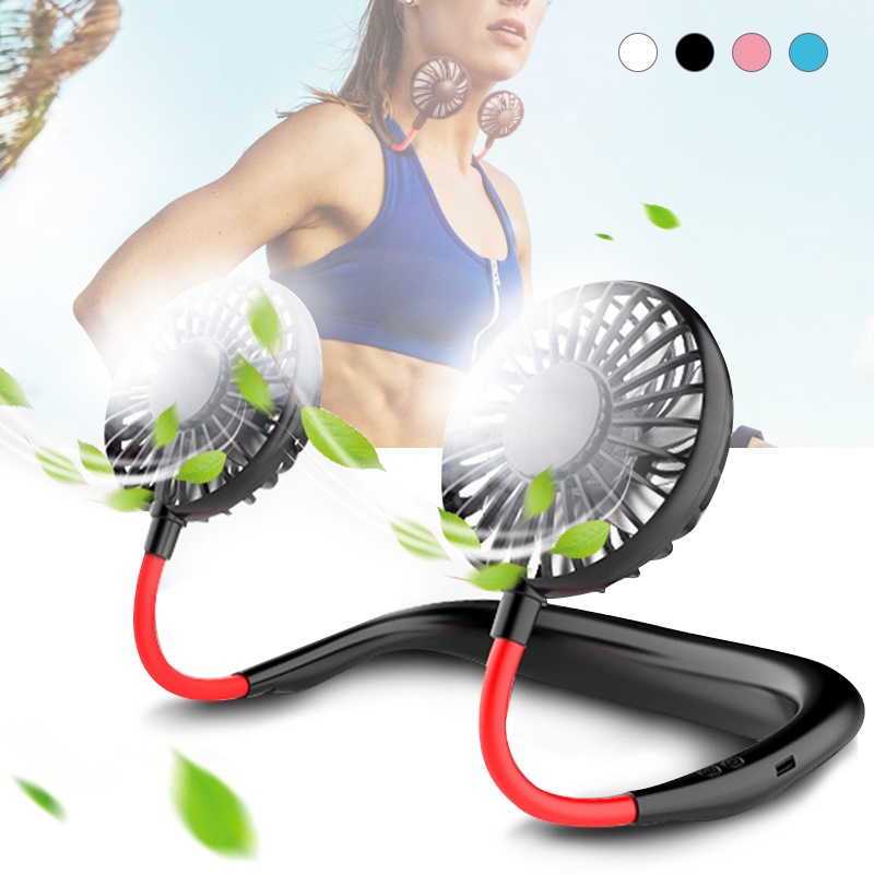 Quạt Mini Đeo Cổ Di Động Kèm Sạc USB Tiện Dụng Chất Lượng Cao