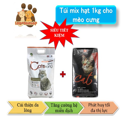 [HẠT MIX SIÊU RẺ] [Freeship Extra] Túi chiết mix CATSRANG KITTEN CATSEYE (Túi 1kg)