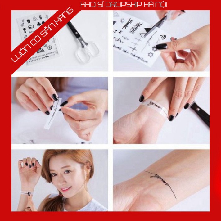 Tổng Kho Gia Dụng -  Hình xăm mini nhỏ đẹp dán chân tay lưng tạm thời cho nam nữ xinh cute tattoo nghệ thuật  KSHN