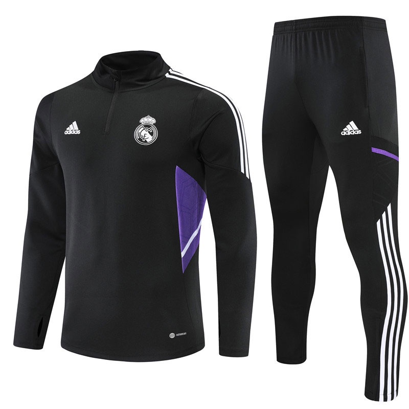 Áo Khoác Huấn Luyện Real Madrid Phối Khóa Kéo Nửa Thân Size 22-23