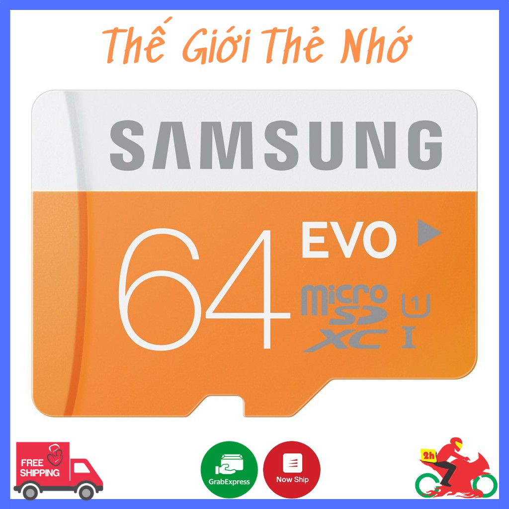 Thẻ nhớ Samsung 64GB tốc độ cao hỗ trợ quay video Full HD - Thẻ nhớ Micro SD Samsung Evo Plus, Hàng Cao Cấp | BH 5 Năm | BigBuy360 - bigbuy360.vn