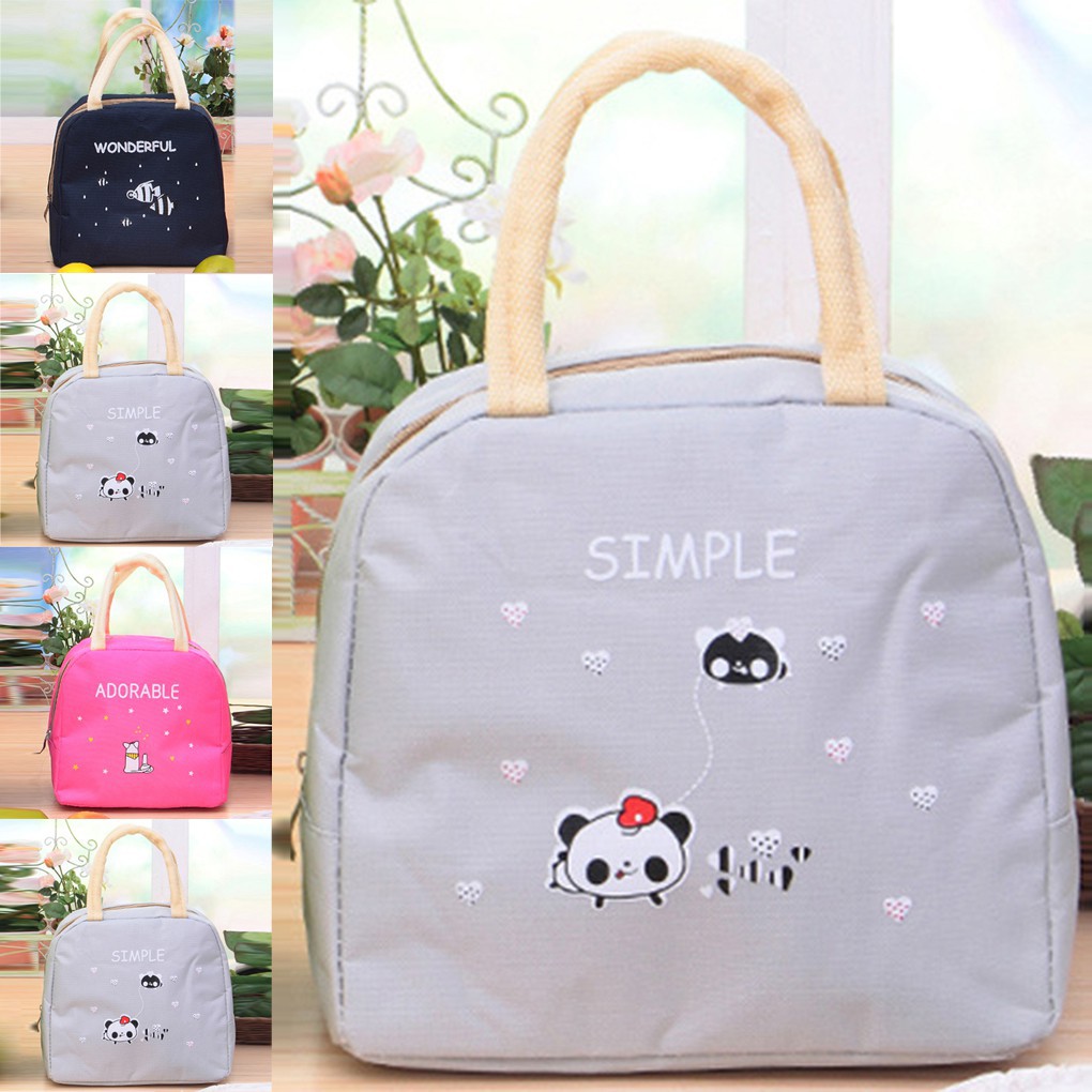 Túi Giữ Nhiệt Đựng Cơm Trưa, Giữ Thức Ăn Nóng Ấm, Hình Thú Sinh Động