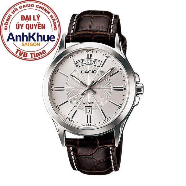 Đồng hồ nam dây da Casio Standard chính hãng Anh Khuê MTP-1381L-7AVDF (39mm)
