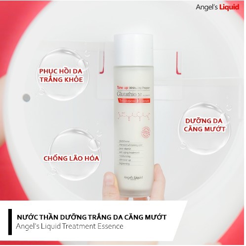 Combo truyền trắng, mờ nám, cấp ẩm, mờ thâm Angel's Liquid Glutathione700 (Toner 150ml + Kem Plus Niacinamide 50ml)