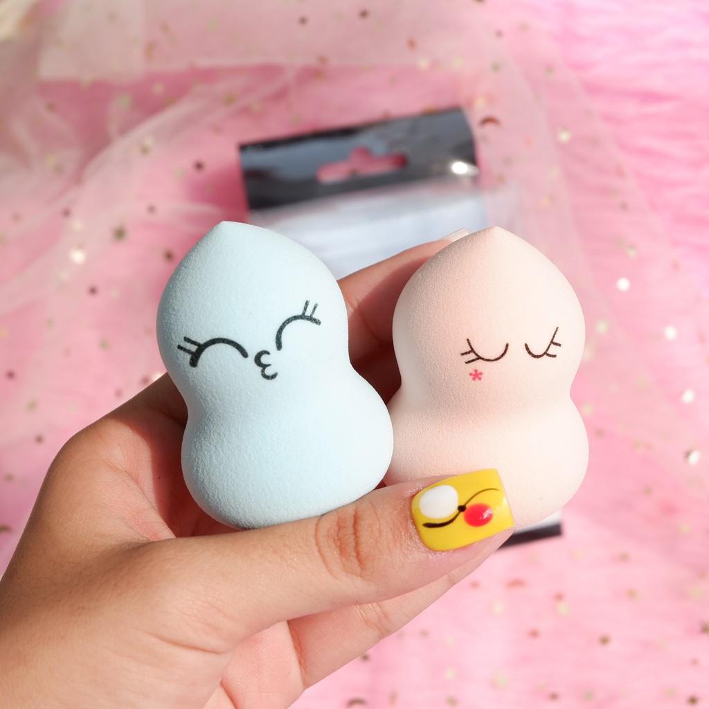 Mút Tán Kem Hồ Lô Miniso Emoji Assorted Powder Puff Nhật Bản