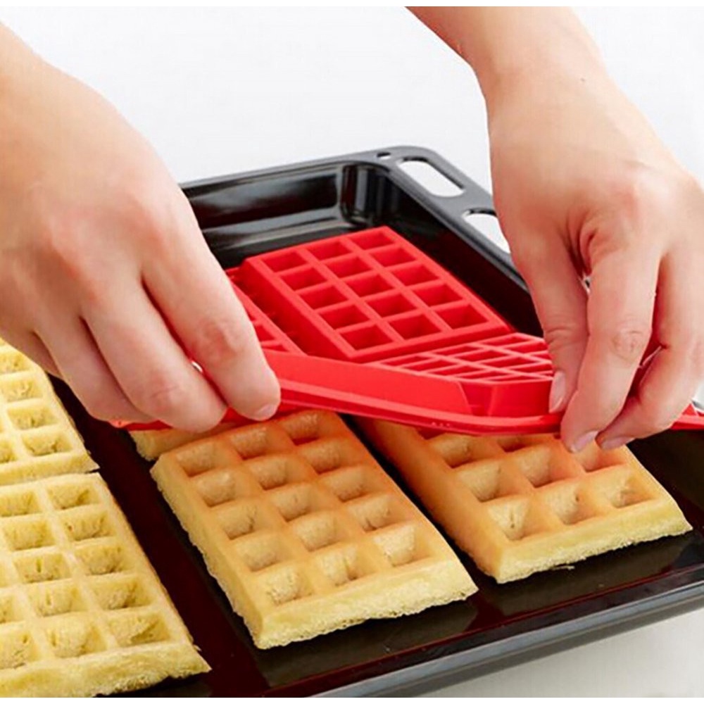 Silicone Mini Waffles Pan Cake Nướng Bánh Muffin Nướng Khay Khuôn Sôcôla Tự làm
