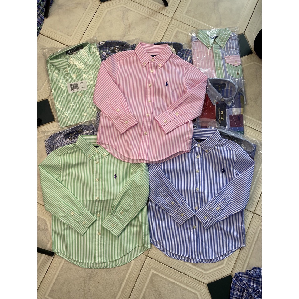 Áo Sơ Mi Dài Tay Bé Trai RALPH LAUREN Dư Xịn