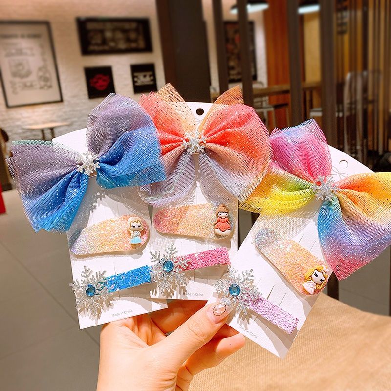 Set kẹp nơ công chúa cho bé