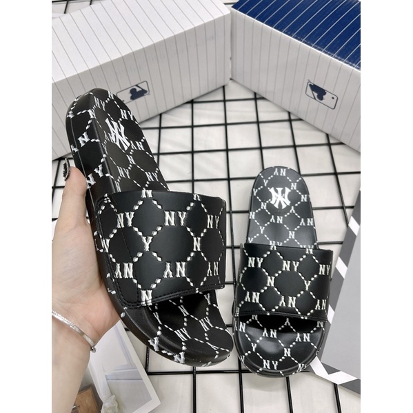 [CHÍNH HÃNG] DÉP MLB MOUND DIA MONOGRAM NEW YORK YANKEES - DÉP QUAI NGANG AUTHENTIC - FULLBOX ĐỦ TEM TAG