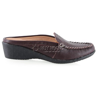 Giày sabo nữ da bò màu nâu đất PH7937