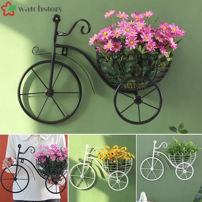 Giỏ hoa treo tường hình xe đạp phong cách cổ điển độc đáo trang trí nhà cửa xinh xắn