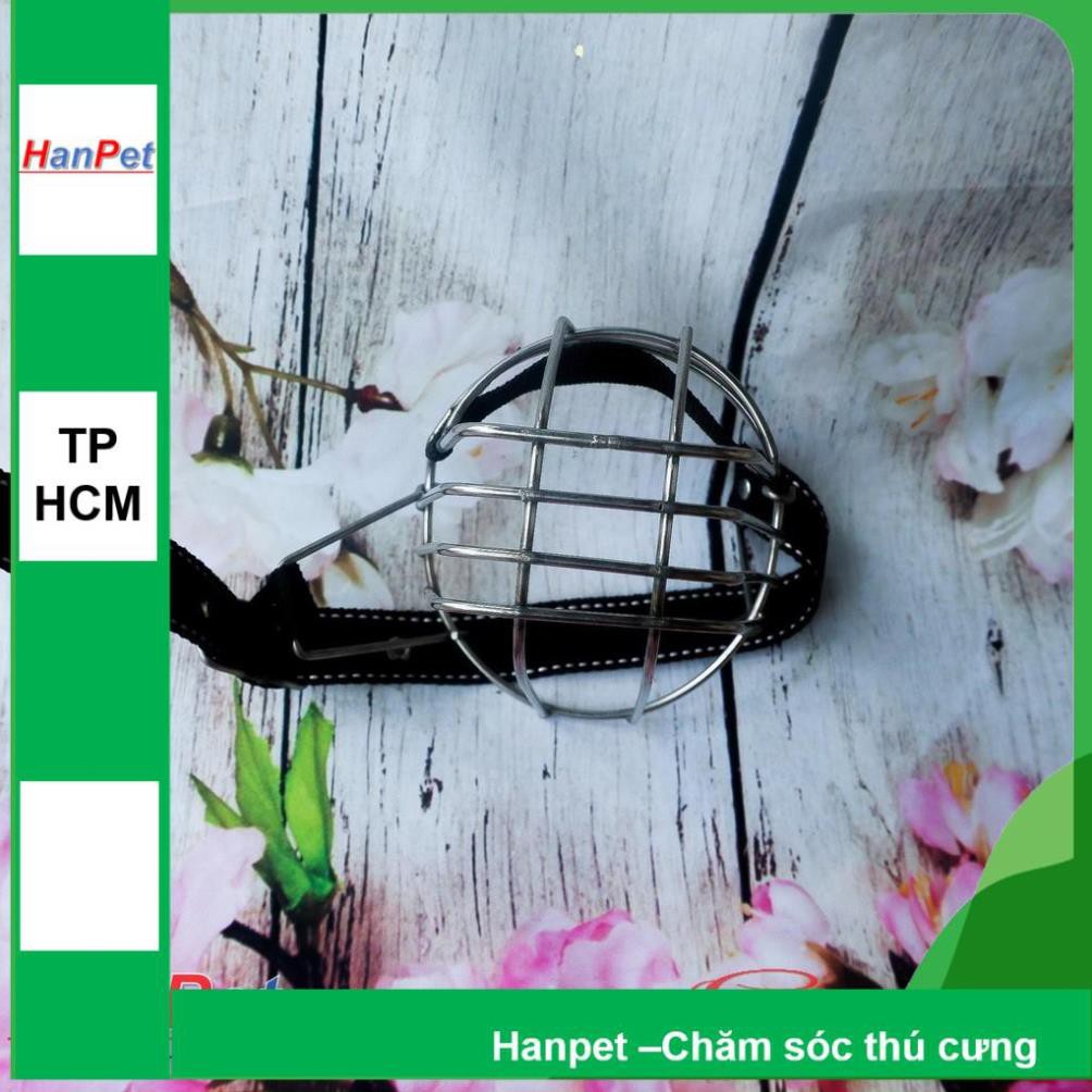 Hanpet.GV- Rọ mõm cho chó- Rọ mõm inox Bảo hành 12 tháng không gỉ sét 3 size tùy thuộc chu vi mõm