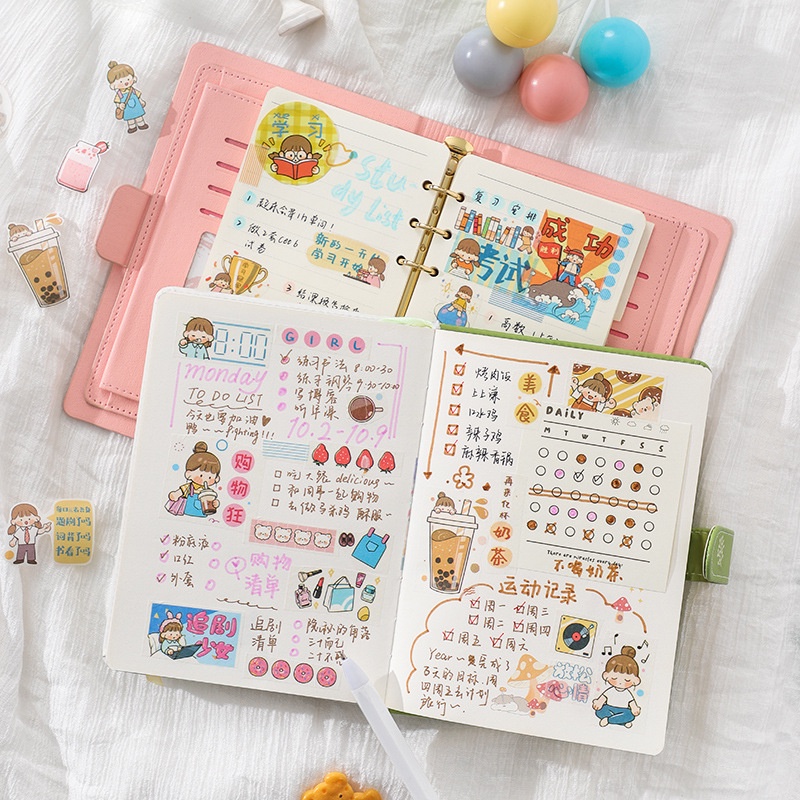 Sticker Dán Trang Trí Sổ Tay Cho Học Sinh