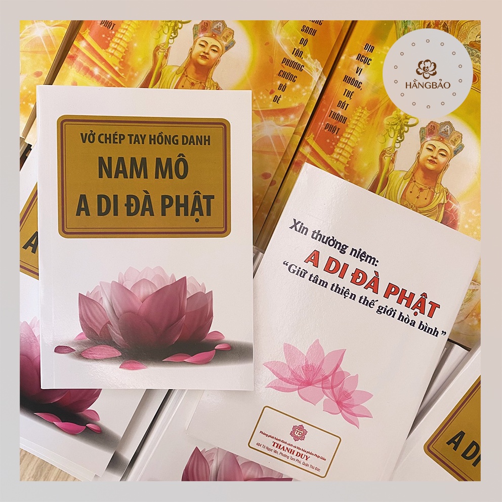 Vở Chép Tay Hồng Danh NAM MÔ A DI ĐÀ PHẬT - Giấy dày dặn cao cấp