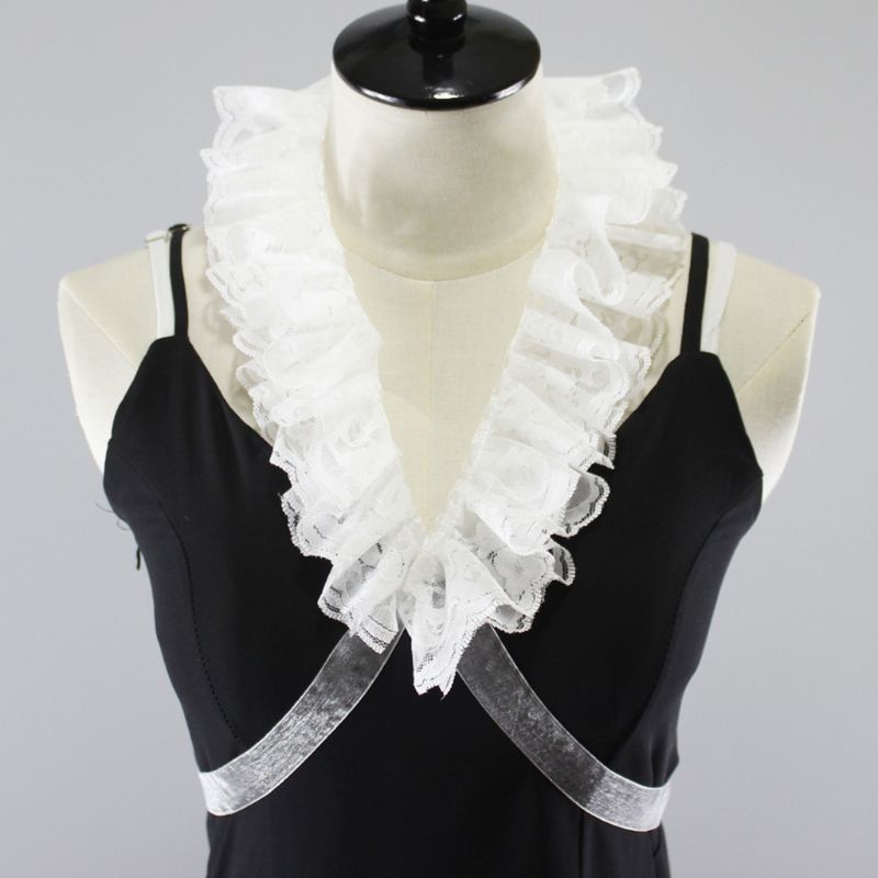 Vòng Cổ Vải Tuyn Phối Lưới Phong Cách Phục Hưng Victorian