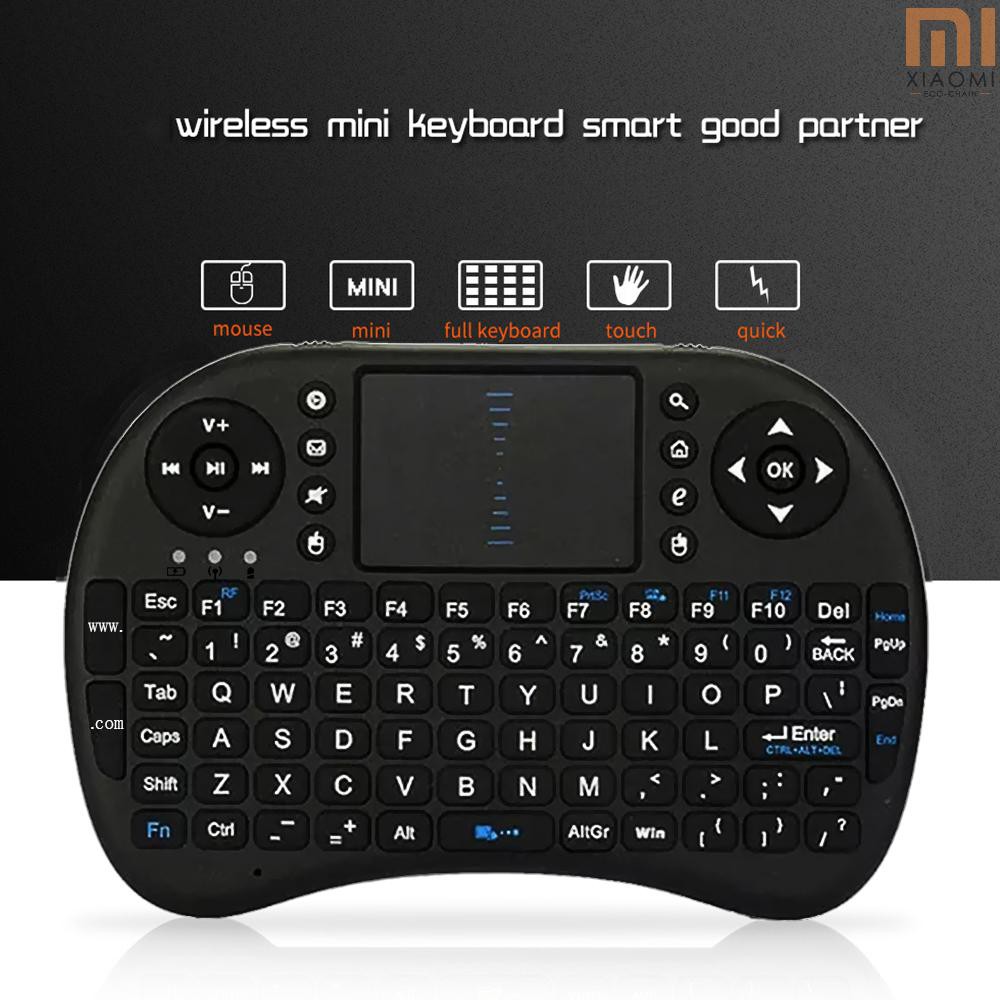 【shine】Mini i8 Wireless Qwerty Keyboard Multimedia Remote Control Keys and PC Gaming Control Touchpad Handheld Keyboard for PC Pad Android TV Box Smart TV