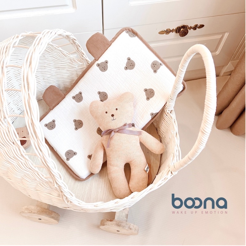 Gối cao su non Boona Gối điều hòa chống nóng cho bé sơ sinh 0-36m kèm ảnh thật mesocshop