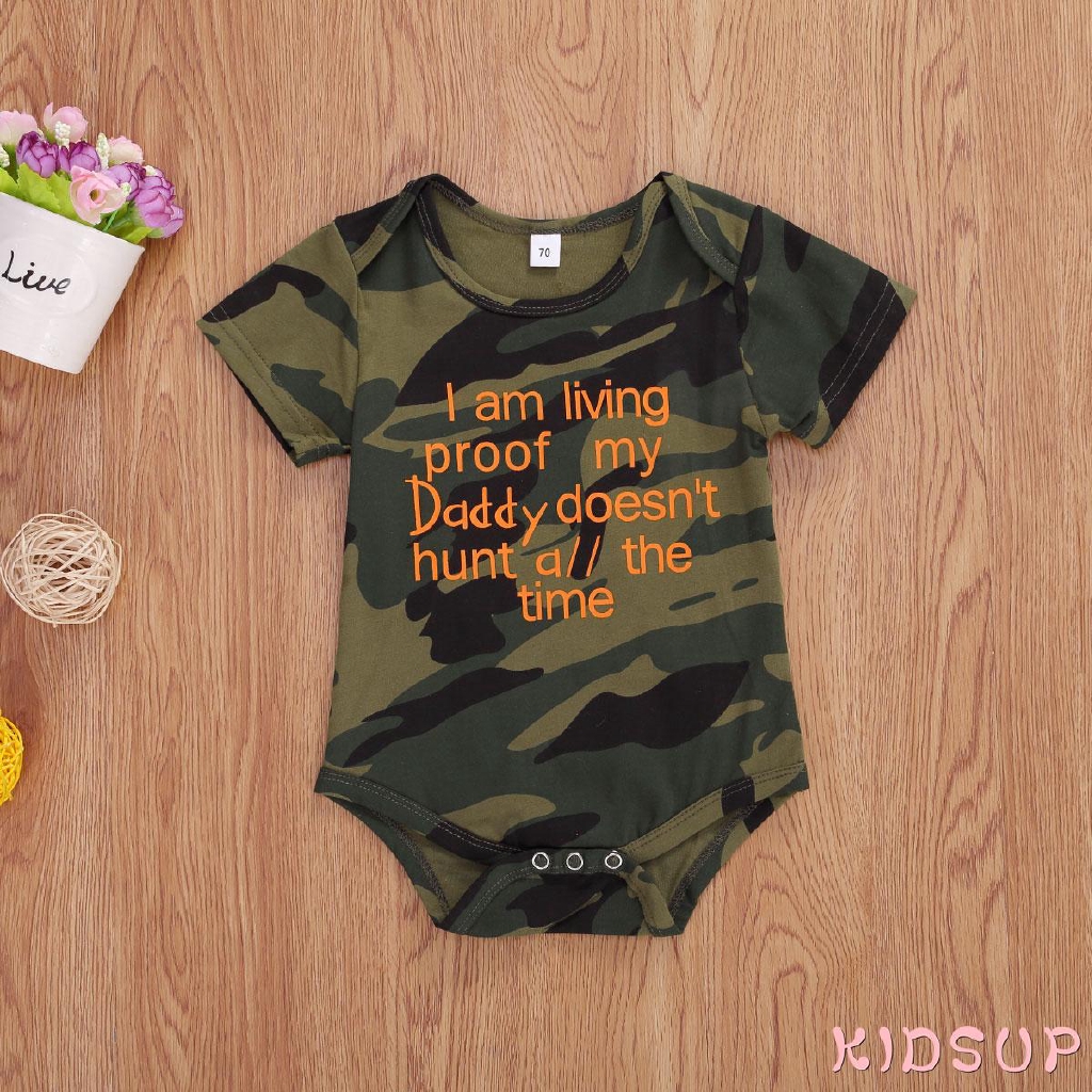 Bộ Áo Liền Quần Hoạ Tiết Camo Cho Bé Trai