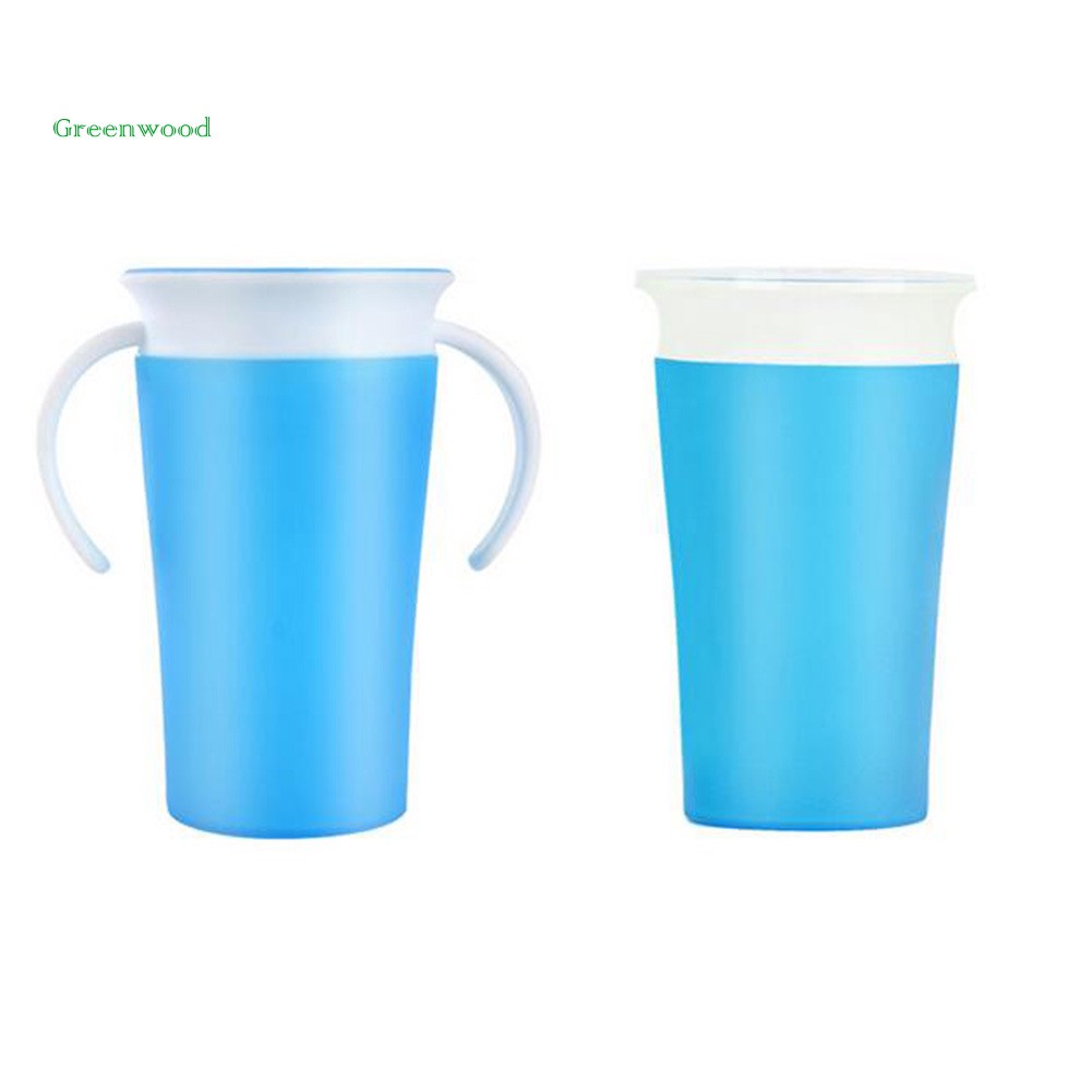 GNWD  260ml 360 Rotary Baby Learning Drinking Cup Leakproof Feeding Bottle with Handle