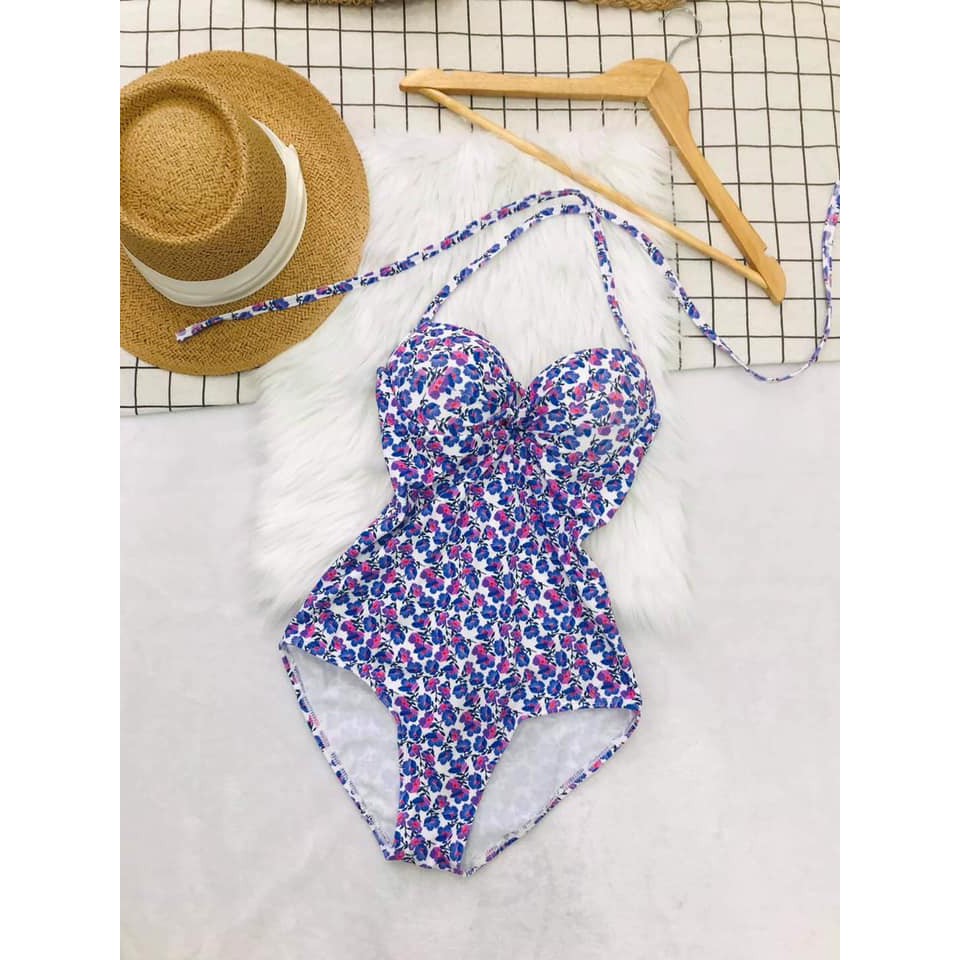 Bộ bơi đẹp Bikini một mảnh có gọng hoa tím hot trend đẹp sexy đỏ mặc đi biển đi bơi ( Đảm bảo 100% như hình) | BigBuy360 - bigbuy360.vn