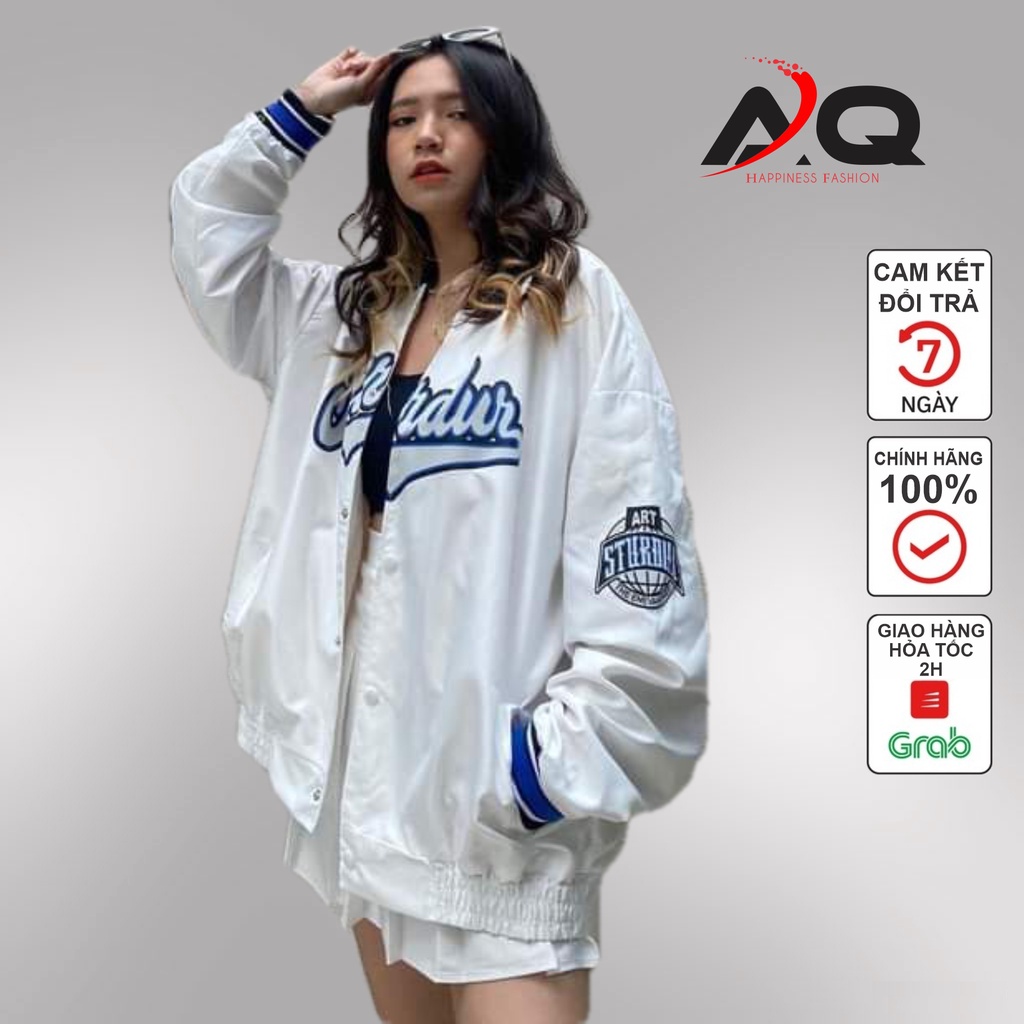 Áo Bomber Jacket áo Dù 2 Lớp STURDUR Unisex Nam Nữ Cao Cấp- AQ STORE