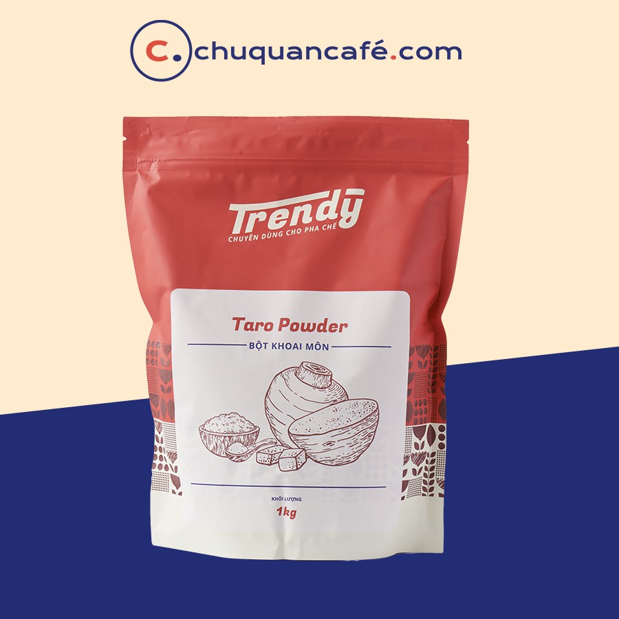 Bột Khoai Môn Trendy 1kg - Nguyên liệu pha chế đồ uống, trà sữa chất lượng - Cam kết 100% chính hãng