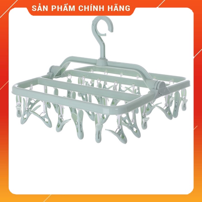 MÓC QUẦN ÁO ⚡️ Móc Chùm Nhựa 32 Kẹp Phơi Đồ Cho Bé