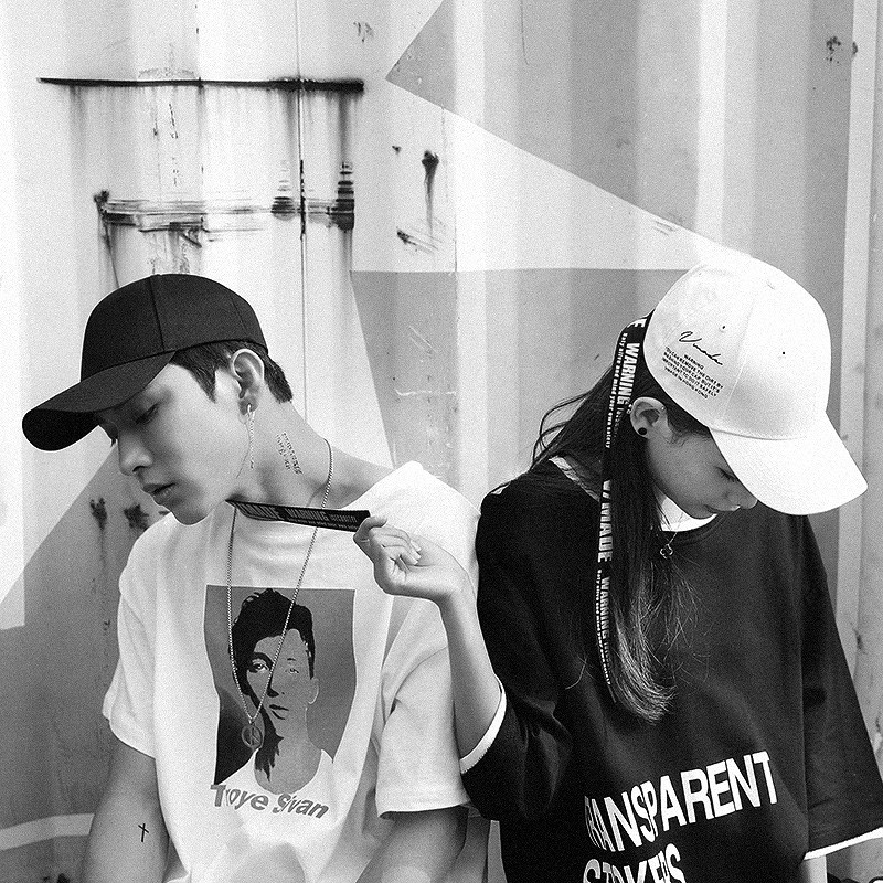 Mũ Lưỡi Trai Phối Dây Ruy Băng Dài In Chữ Phong Cách Hip Hop Thời Trang Cho Nam Và Nữ