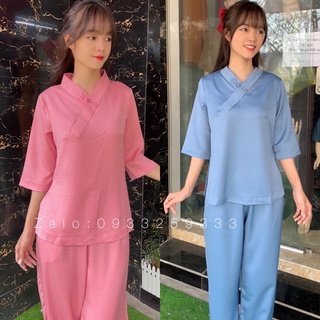 Đồ lam đi chùa # một nút trơn lụa