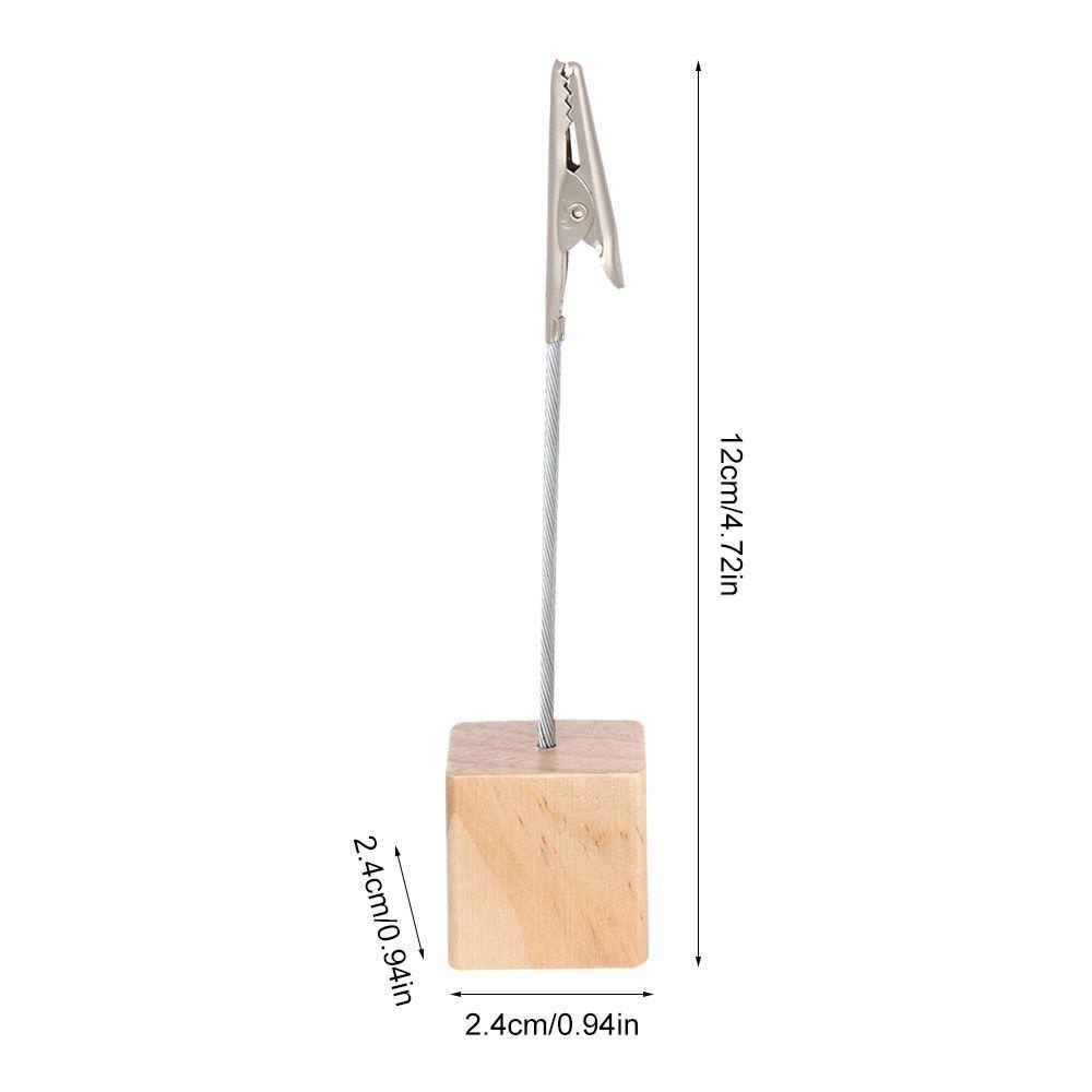 1 Kẹp Giấy / Thẻ Ghi Chú Hình Vuông Bằng Gỗ Dùng Trang Trí DIY