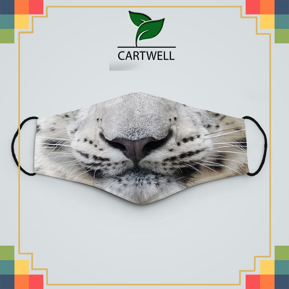 Khẩu trang chống uv Mặt Thú Cưng_2445 CARTWELL chất liệu vải mềm dày 2 lớp chống nắng phòng dịch bệnh lọc không kh