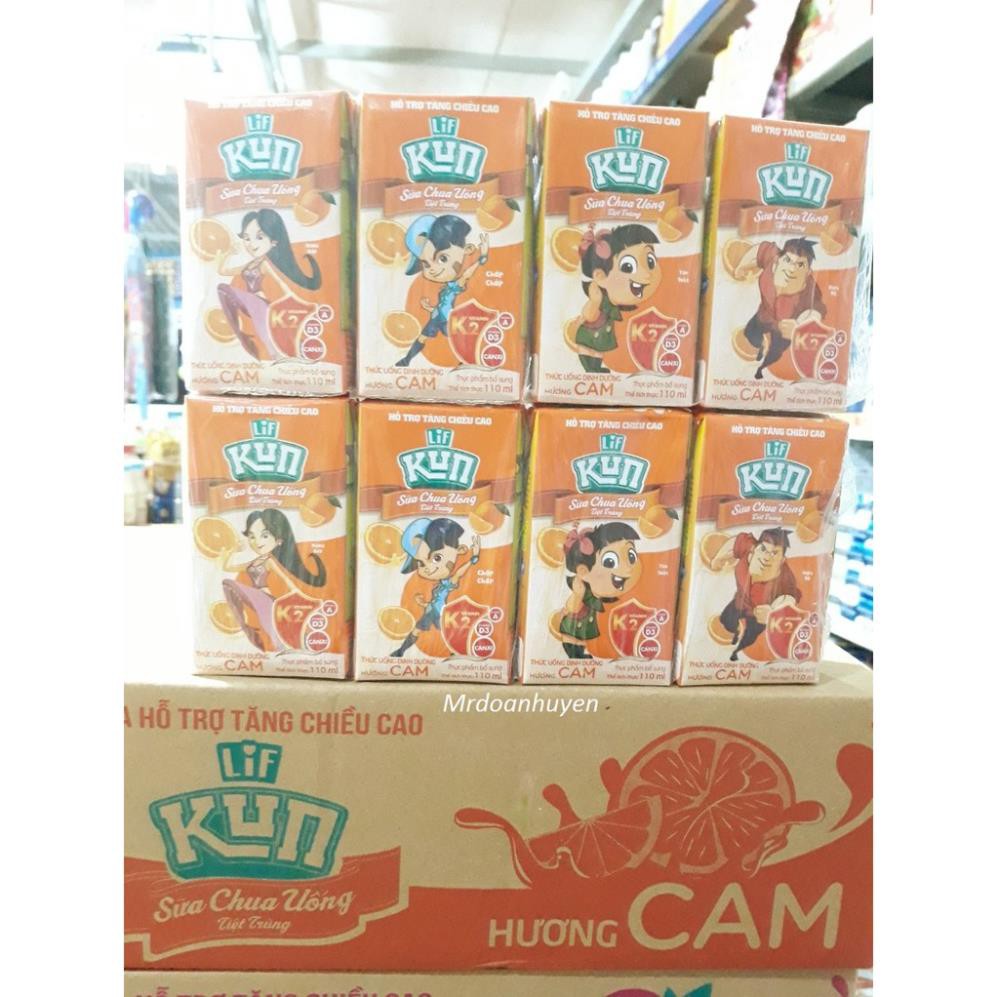 Thùng 48 Hộp x 110ml Sữa trái cây Kun Các Vị