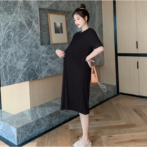 Váy len bầu công sở mùa thu đông Dambauxinh-L1482 Đầm bầu len thiết kế tay cộc