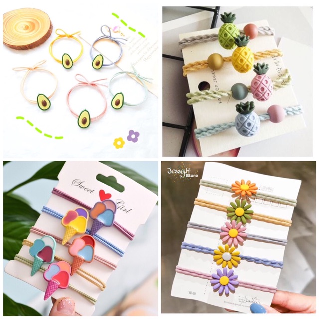 Combo sỉ 100 dây cột tóc cho khách