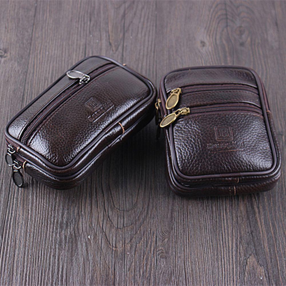 Túi Da Đeo Hông Đựng Điện Thoại / Tiền Chống Mòn Phong Cách Vintage Cho Nam