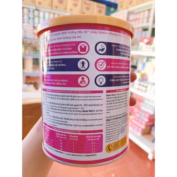 Sữa Hanie Kid 0 400g và 800g