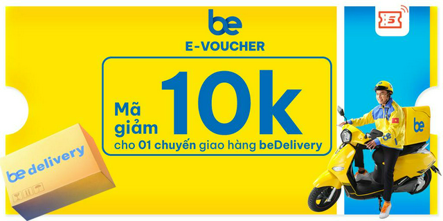 Mã ưu đãi 10k x1 chuyến beDelivery trên ứng dụng Be