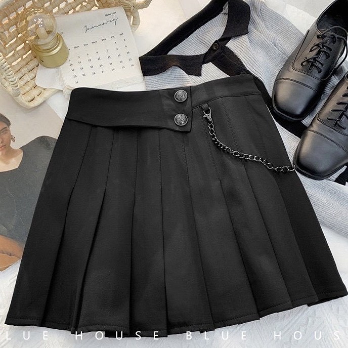 Chân Váy Ngắn Ly To Kèm Dây Xích Cá Tính Cao Cấp Freeship,Chân Váy Nữ Ngắn Lưng Cao Xu Hướng Thời Trang Của Châu Á Hot | BigBuy360 - bigbuy360.vn