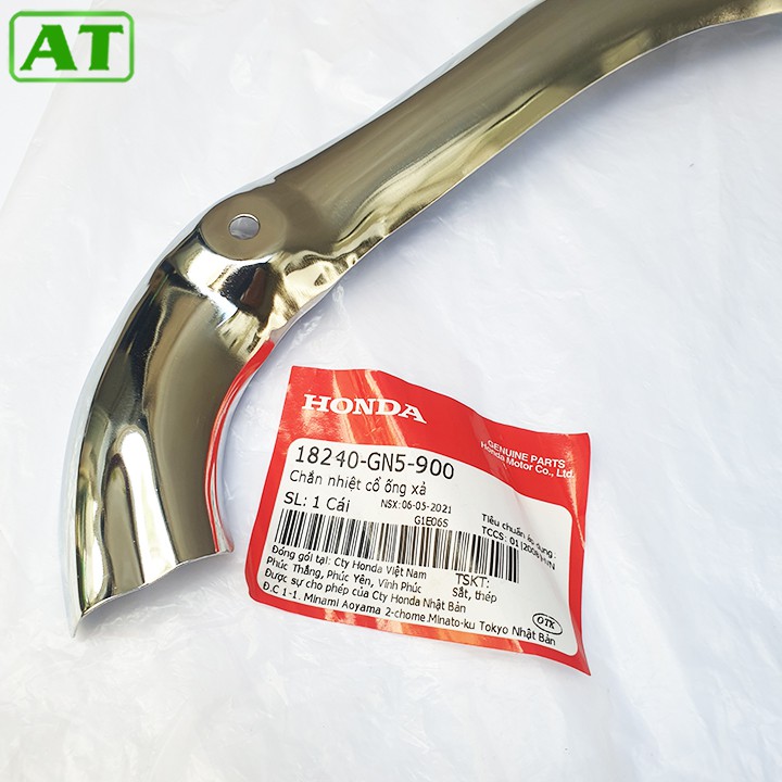 Ốp Cổ Bô Dream Việt, Chắn Nhiệt Cổ Ống Xả Chính Hãng Honda