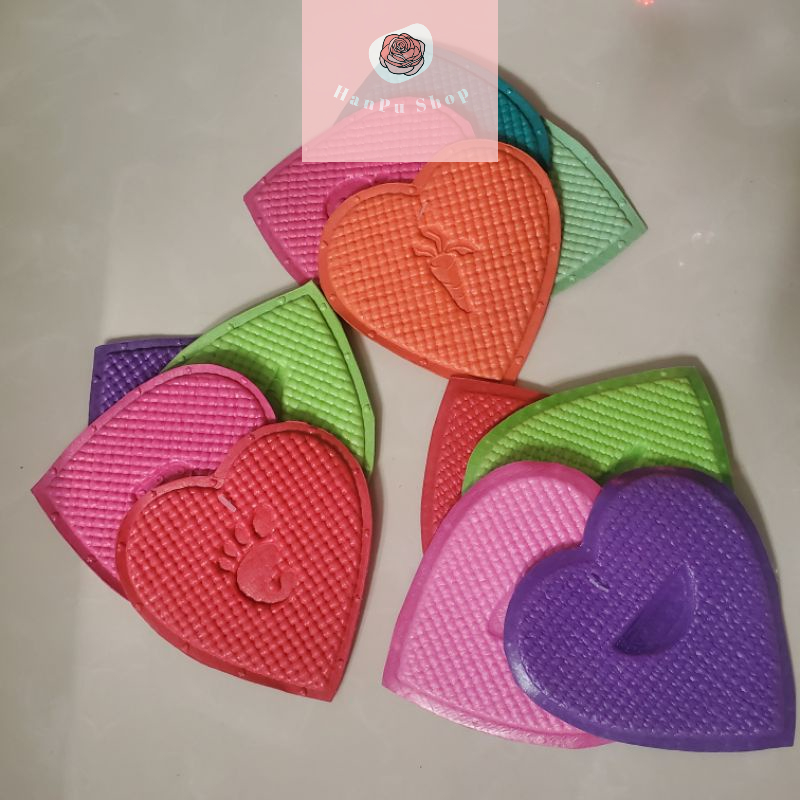 Combo 12 lót ly tim dập hình trái cây