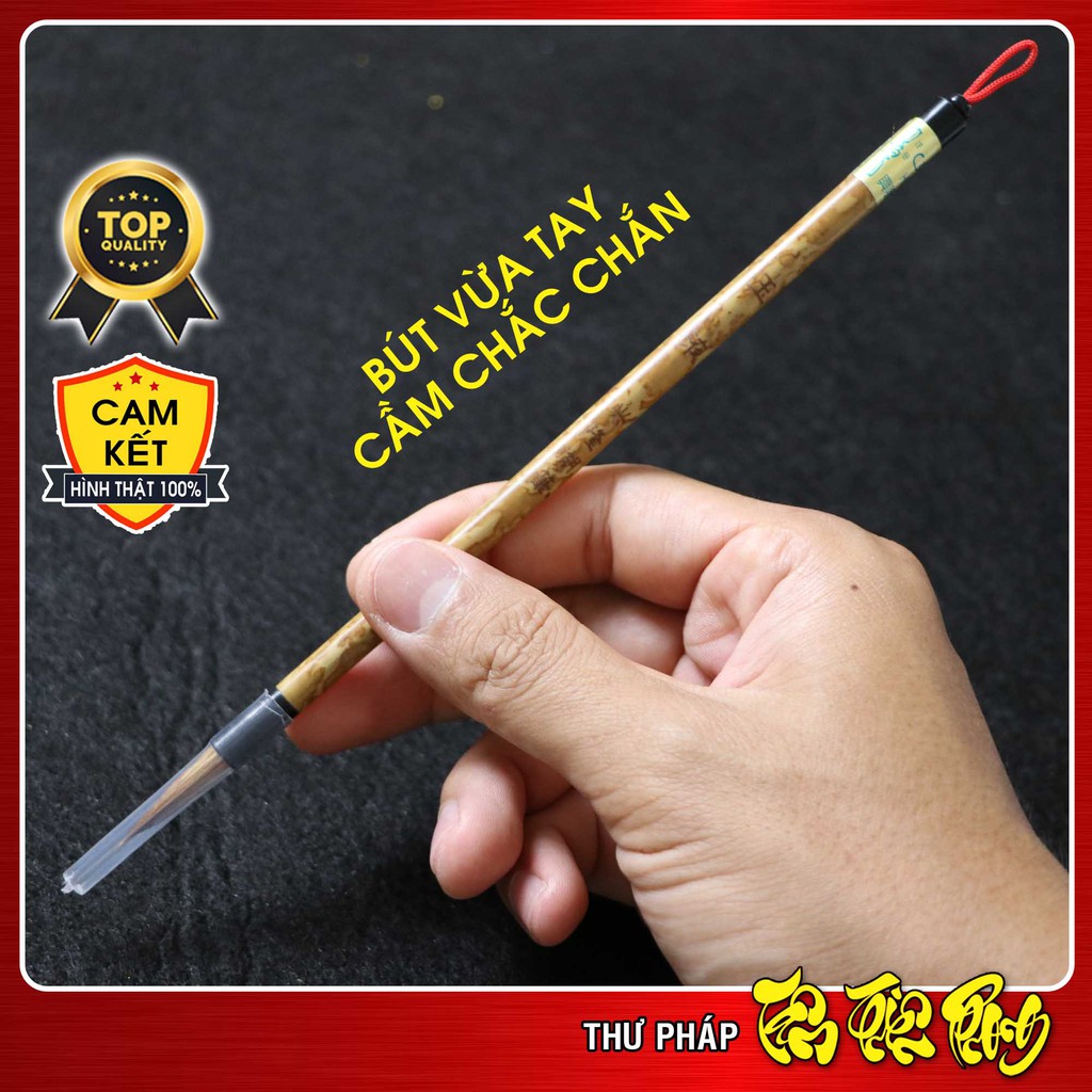 Bộ dụng cụ tập viết Thư pháp 05 món: 2 Bút thư pháp Hero, 2 Bút con cọp, 1 nghiên mực, 1 mực tàu, 1 gác bút