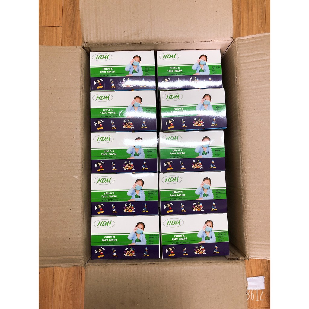 Khẩu trang trẻ em kháng khuẩn - Hộp 50 cái, dễ chịu cho bé khi sử dụng | BigBuy360 - bigbuy360.vn