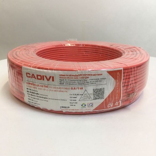 Dây điện cadivi đồng cv4.0 đơn 7 sợi - cuộn 100 mét