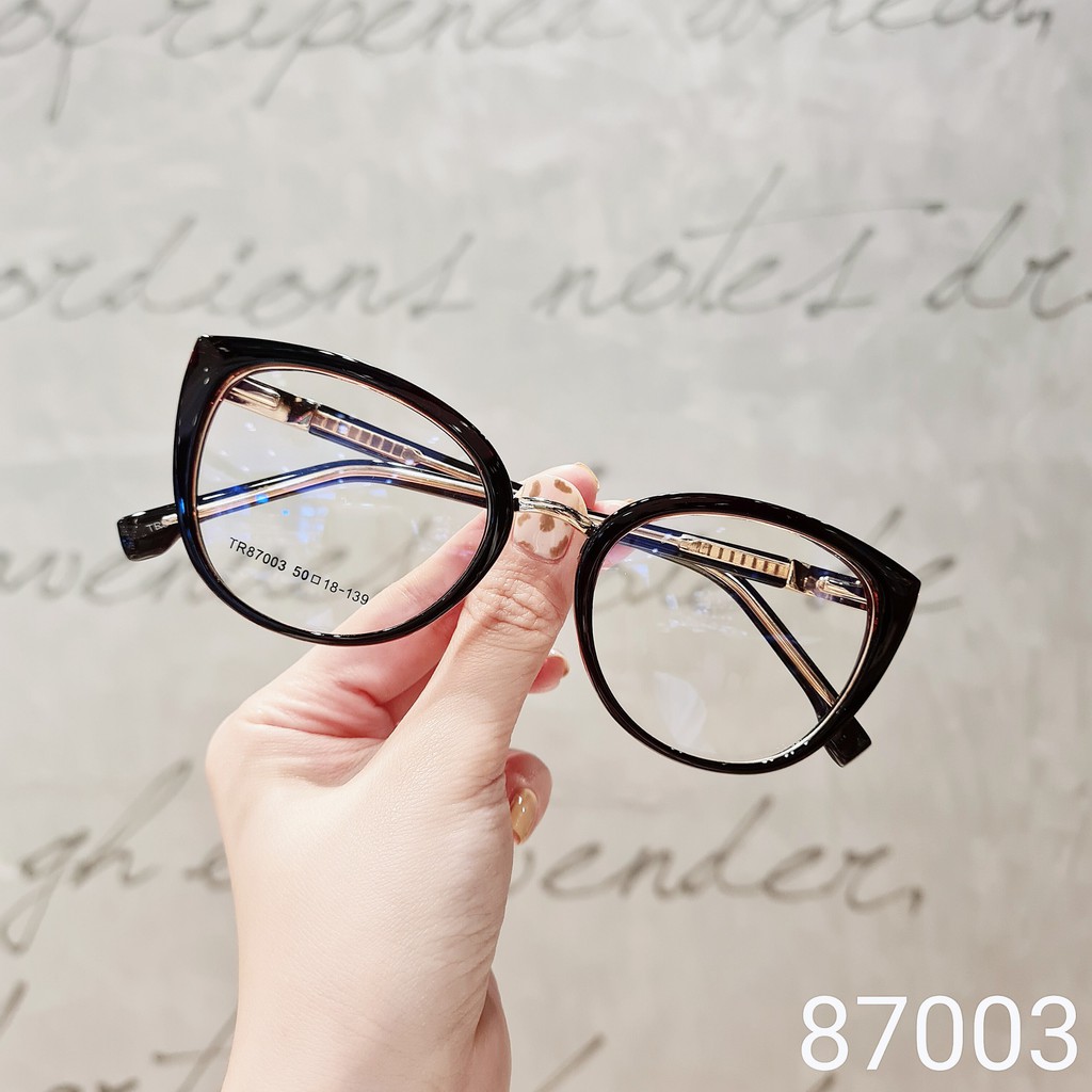 Gọng Kính Nữ Cao Cấp Lilyeyewear Mắt Mèo To Chất Liệu Nhựa Cứng Cáp Màu Sắc Thời Trang 87003