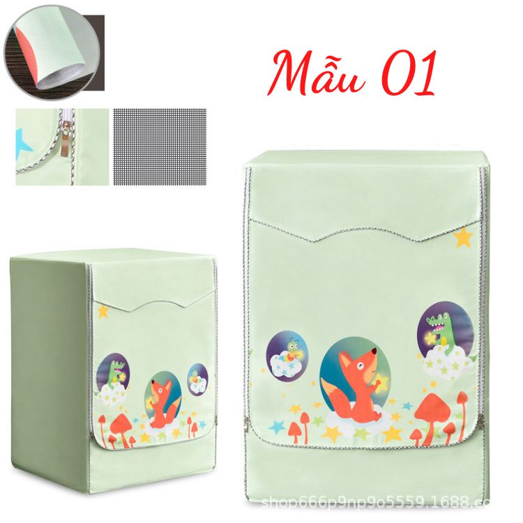 Vỏ bọc máy giặt cửa ngang, áo trùm vải bạt bền chống mưa nắng Dotina FL06