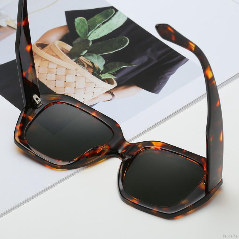 Kính mát gọng vuông lớn phong cách retro Âu Mỹ